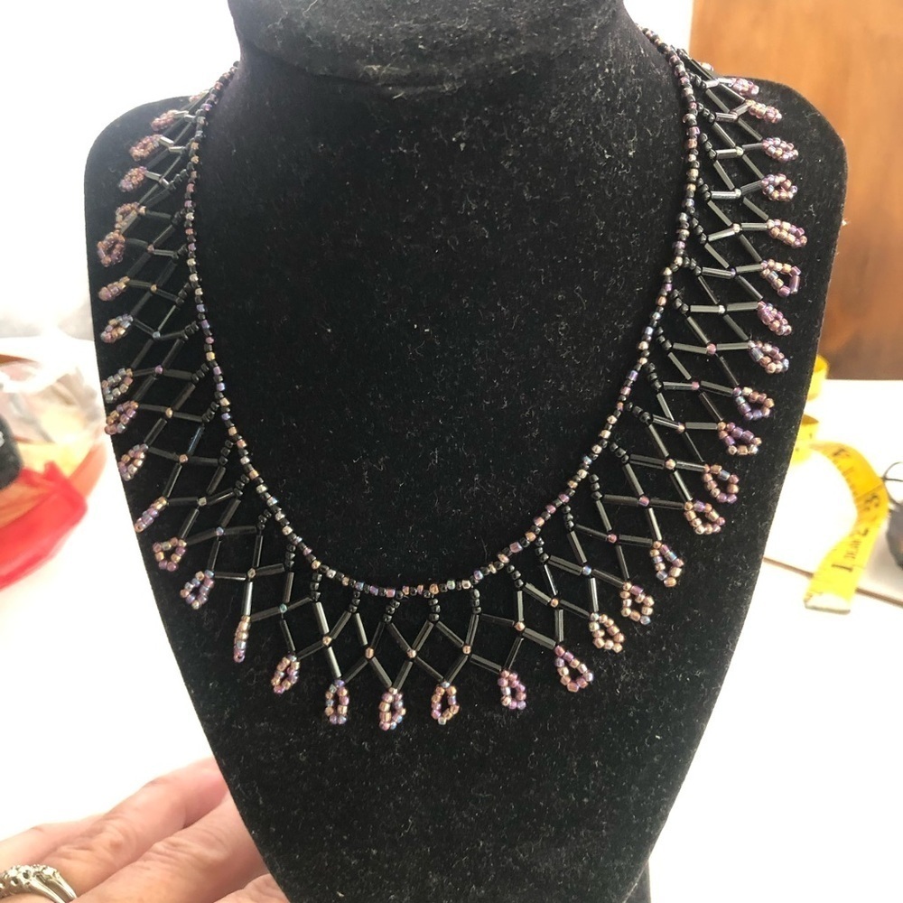 Elegant Beaded Necklace , lovely looking bead necklace - gently used